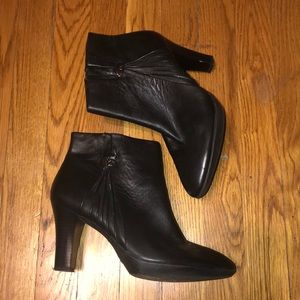 Anne Klein leather booties, 3-inch heel, 8.5